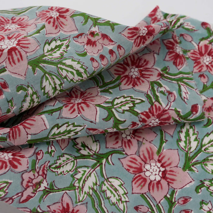 Hand Print Floral Fabric