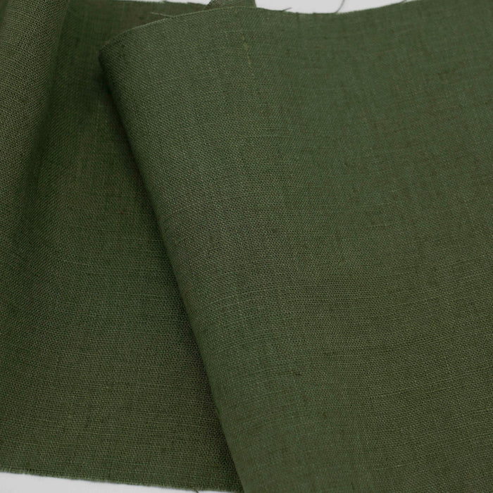Thyme Green Linen Fabric: Mid-Weight, Soft