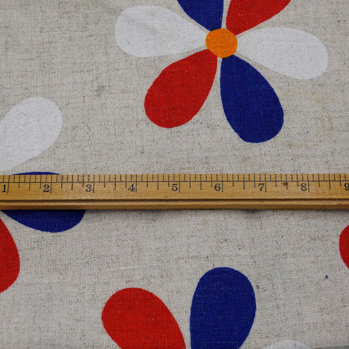 Vintage Mod Floral Canvas Fabric
