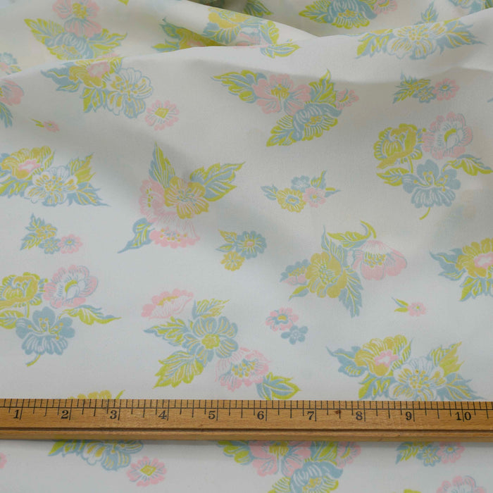 Vintage Soft Sheer Floral Yardage