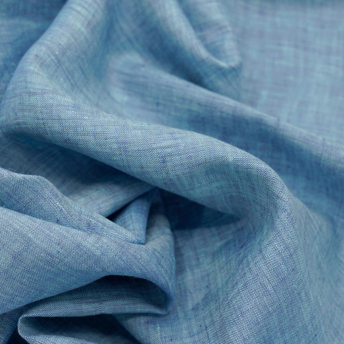 Yarn Dyed Linen Fabric Shades of Blue
