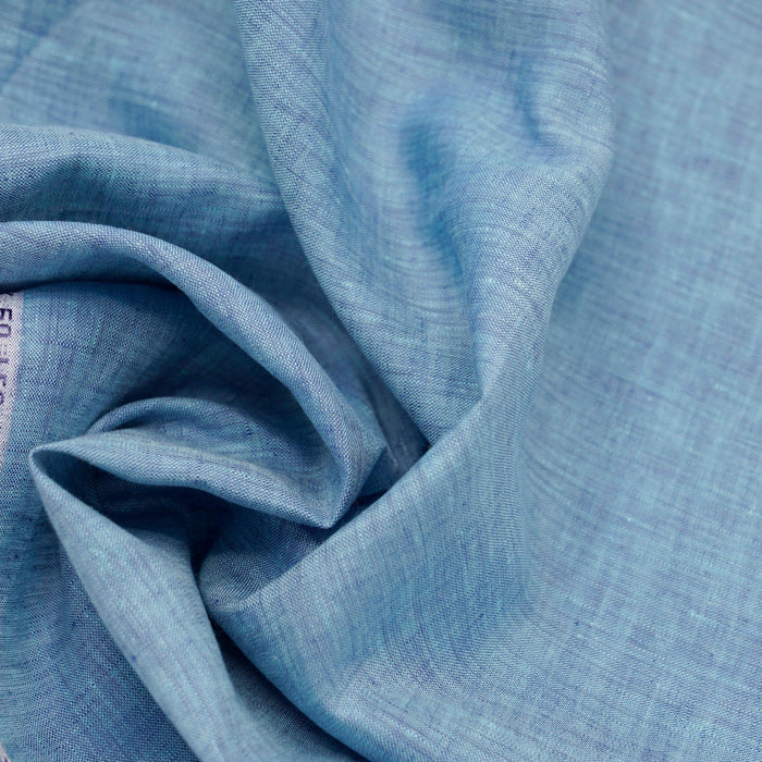 Yarn Dyed Linen Fabric Shades of Blue