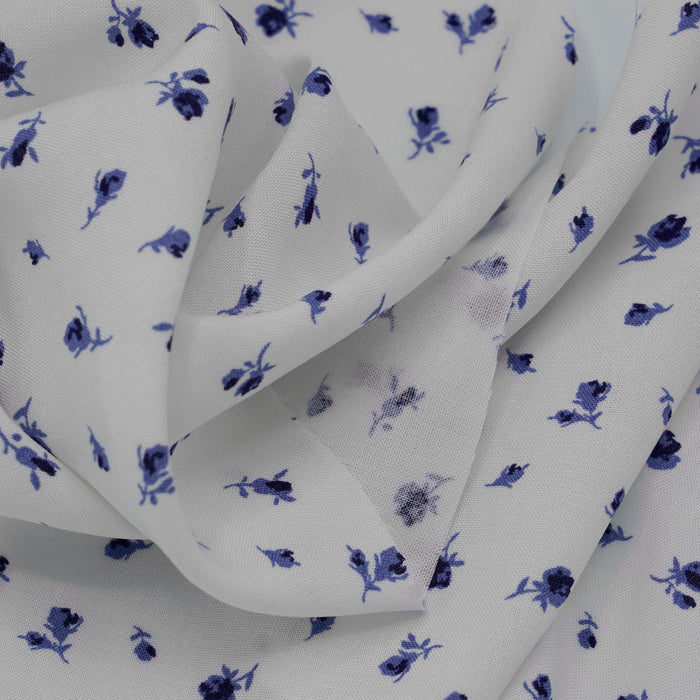 Blue Buds Rayon Challis