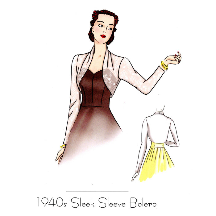 Sleek Sleeve Bolero Vintage Style Sewing Pattern