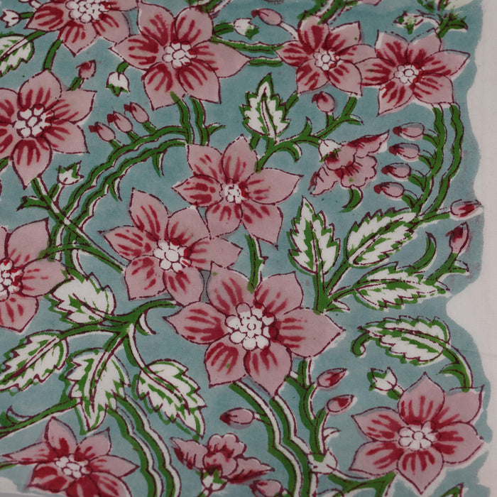 Hand Print Floral Fabric