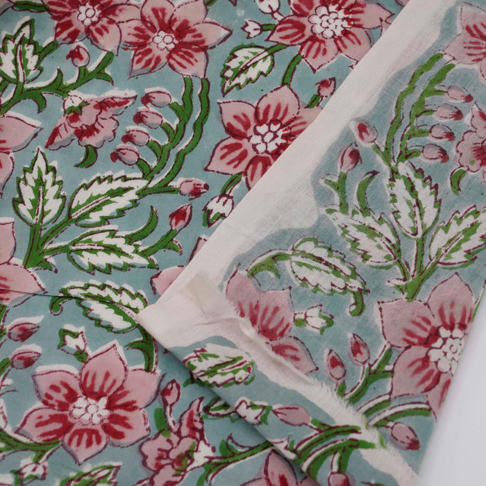 Hand Print Floral Fabric