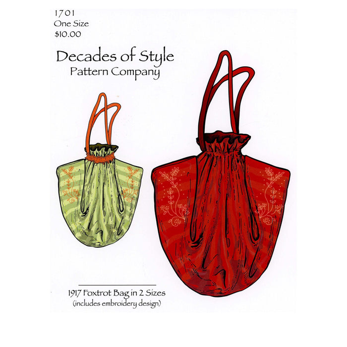 Foxtrot Bag Vintage Style Sewing Pattern