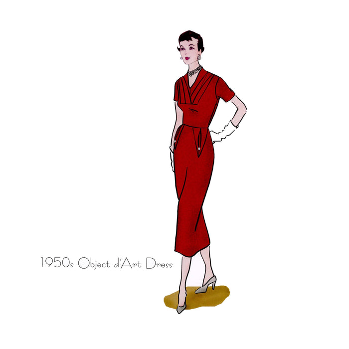 Object d'Art Dress Vintage Style Sewing Pattern