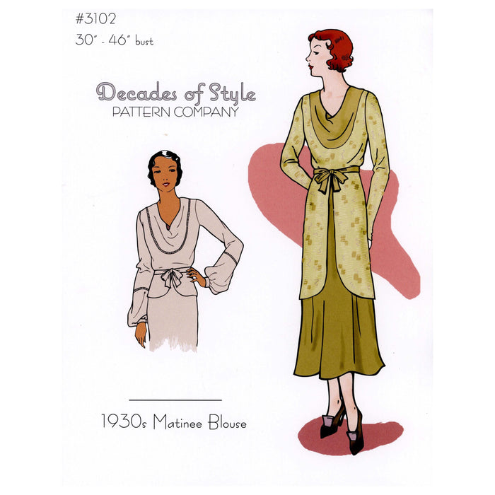 Matinee Blouse Vintage Style Sewing Pattern