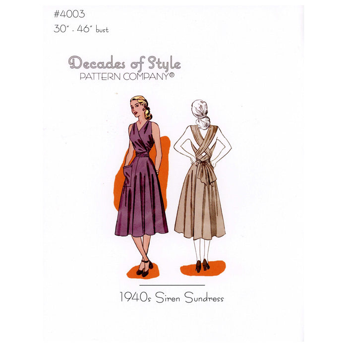 Siren Sundress Vintage Style Sewing Pattern