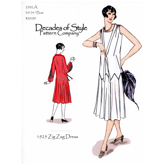 Zig Zag Dress Vintage Style Sewing Pattern