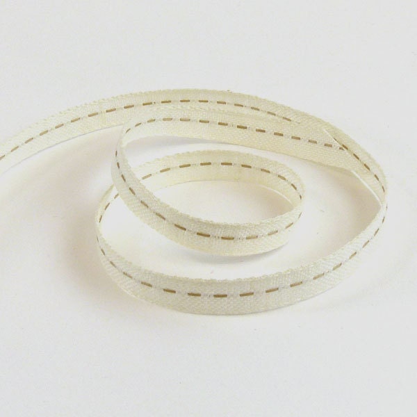 Sttiched Jacquard Linen Ribbon