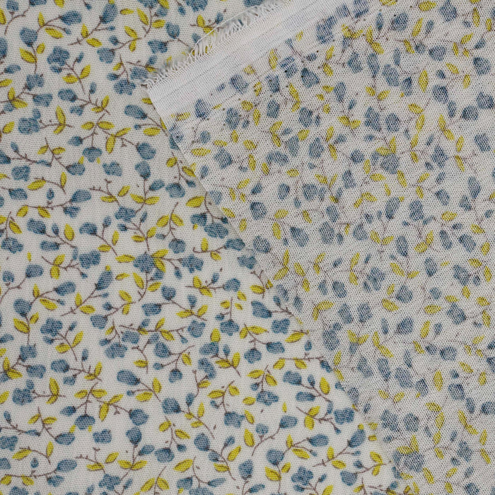Tiny Flowers Challis Ivory