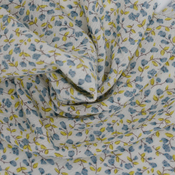 Tiny Flowers Challis Ivory