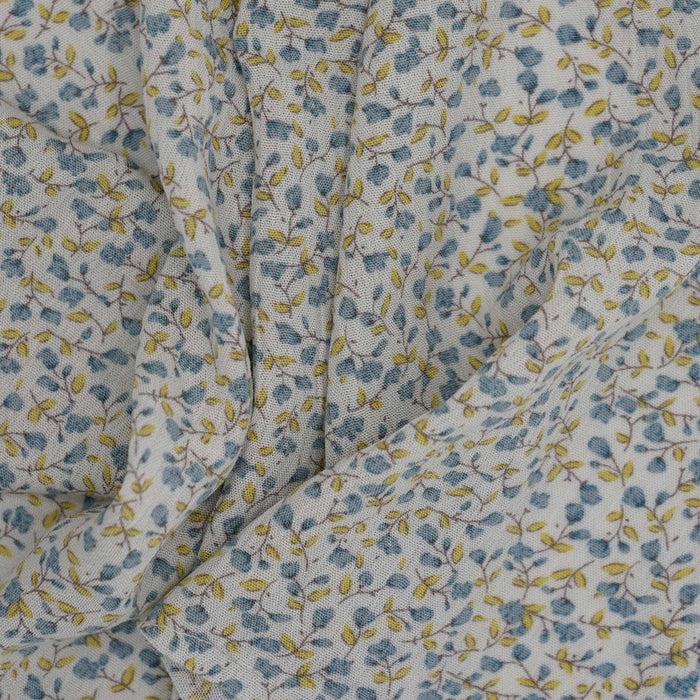 Tiny Flowers Challis Ivory