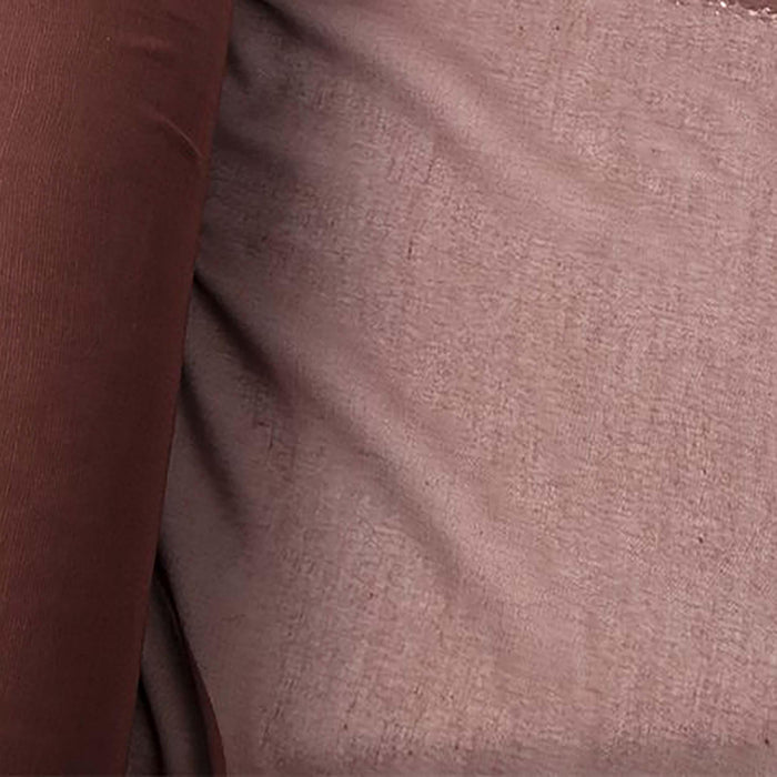 Italian Burgundy Crepe Silk Cotton Fabric
