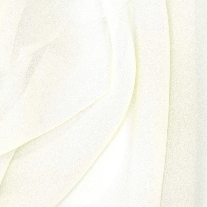 Italian Ivory Crepe Silk Cotton  Fabric