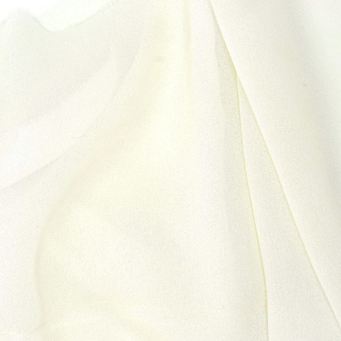 Italian Ivory Crepe Silk Cotton  Fabric