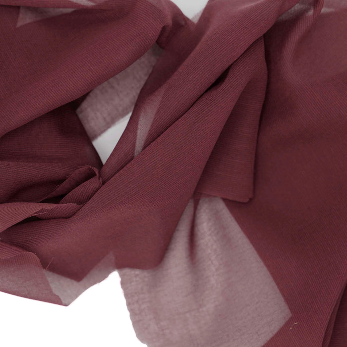Italian Burgundy Crepe Silk Cotton Fabric