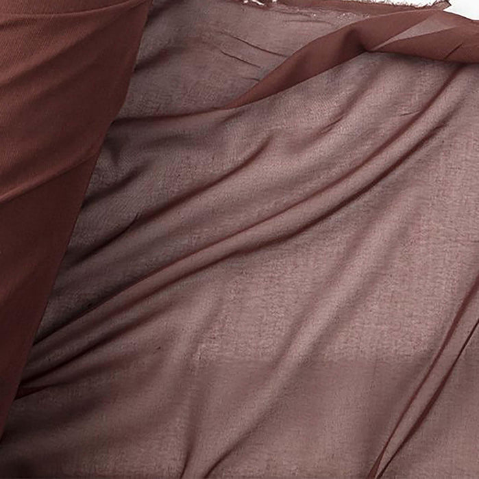 Italian Burgundy Crepe Silk Cotton Fabric