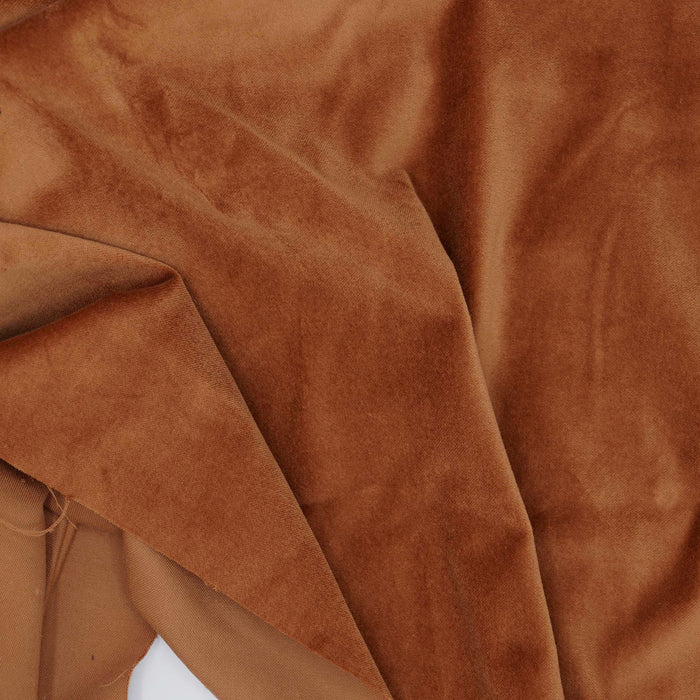 Cognac Cotton Velveteen