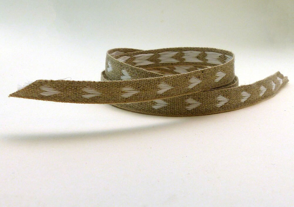 Linen Heart Ribbon