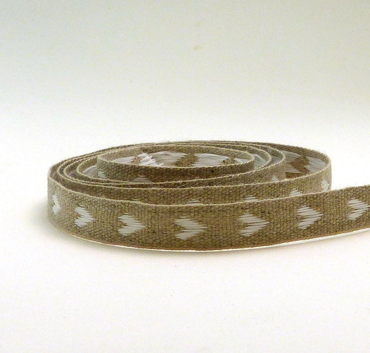 Linen Heart Ribbon