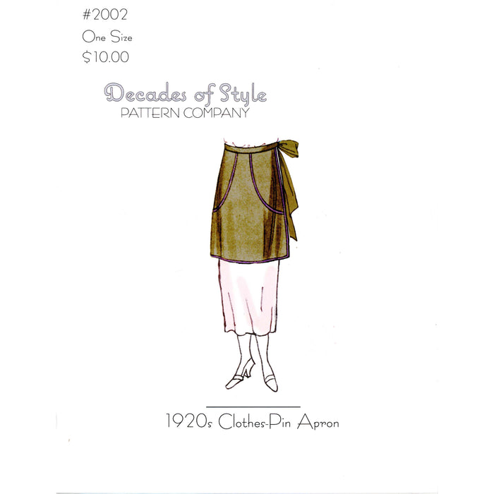 Clothes Pin Apron Vintage Style Sewing Pattern
