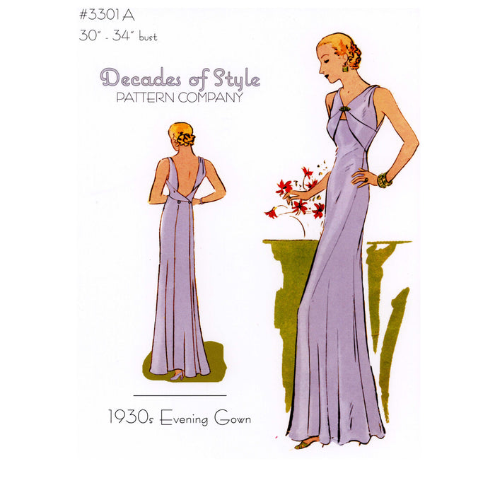 Evening Gown Vintage Style Sewing Pattern