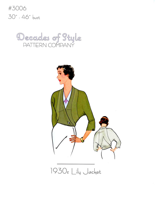 Lily Jacket Vintage Style Sewing Pattern