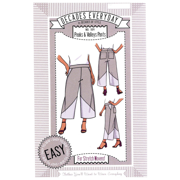 Peaks and Valleys Pant Vintage Style Sewing Pattern