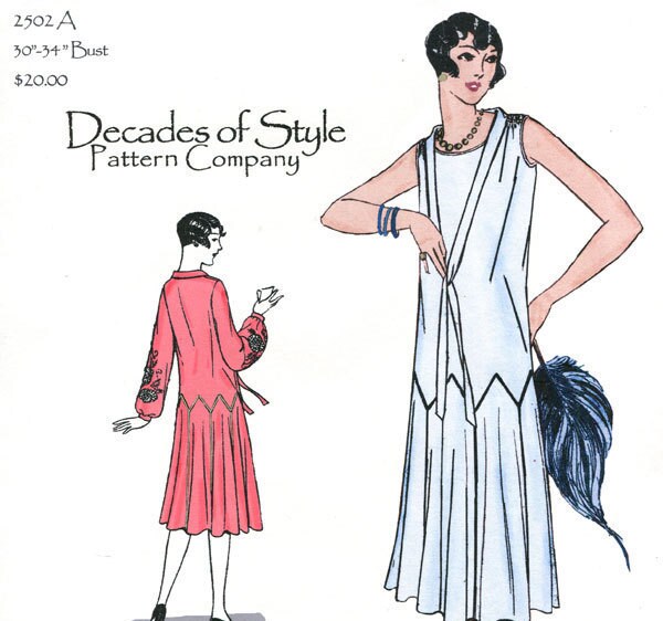 Zig Zag Dress 1925 Decades of Style Vintage Style Sewing Pattern