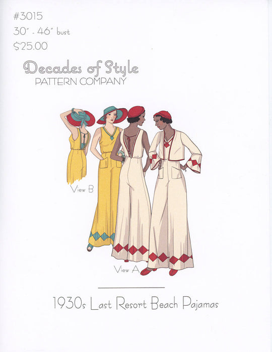 Last Resort 1930's Decades of Style Vintage Style Sewing Pattern