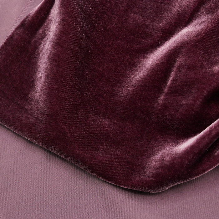 Beautiful Silk Velvet Fabric Plum