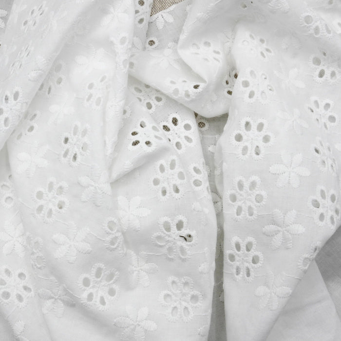 Cotton Embroidered Eyelet Fabric 100% Cotton
