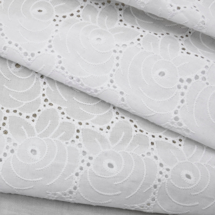 Sweet Cotton Embroidered Eyelet Fabric 100% Cotton