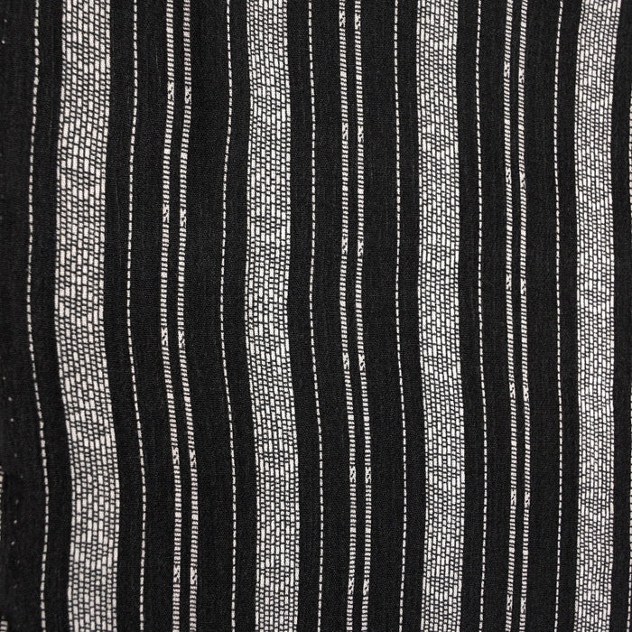 100% Rayon Challis Fabric Ivory Stripes
