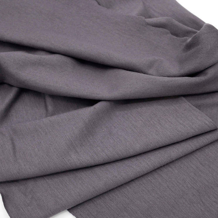 Wool Rayon Jersey Knit Fabric Charcoal