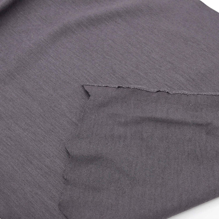 Wool Rayon Jersey Knit Fabric Charcoal