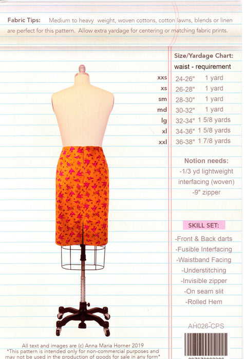 Pencil Skirt Pattern Anna Maria Horner