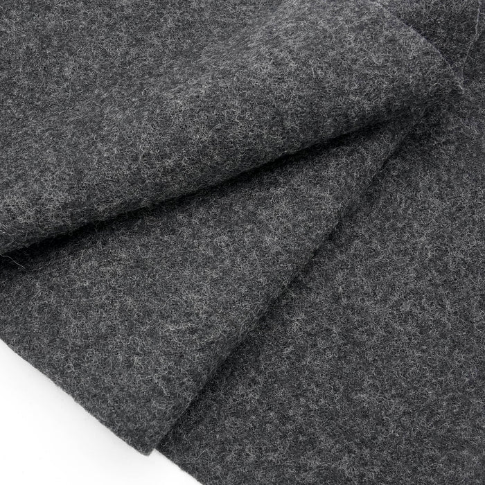 Dark Grey Wool Boucle