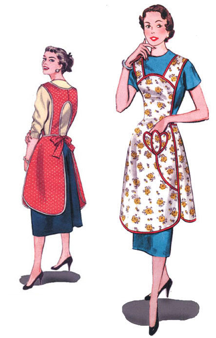 Protect and Serve Apron 1950's Sewing Pattern