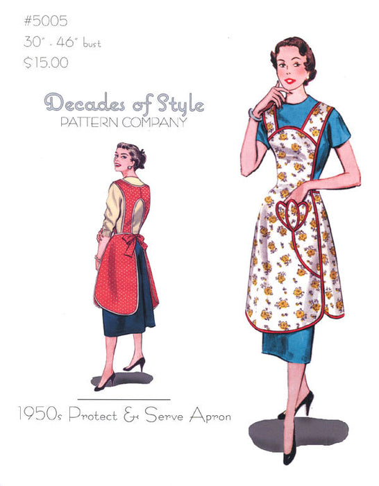 Protect and Serve Apron 1950's Sewing Pattern