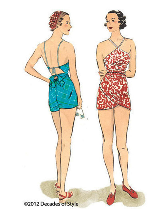 Beach Romper 1930's  Sewing Pattern