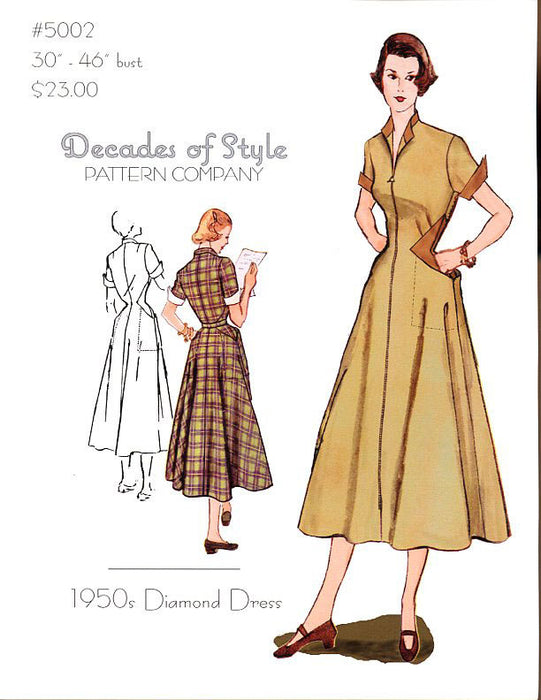Diamond Dress 1950 Sewing Pattern