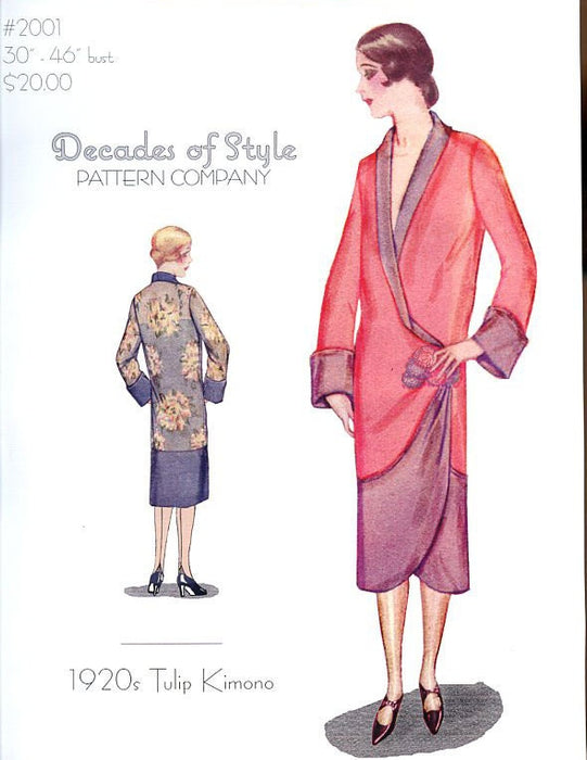 Tulip Kimono 1920  Decades of Style Vintage Style Sewing Pattern