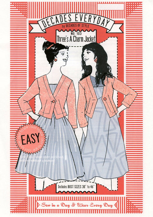 Three's a Charm Jacket Pattern Decades of Style