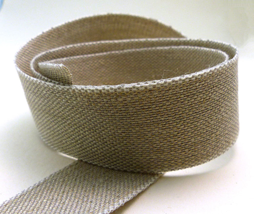 Natural Linen  Ribbon Made in France 1 1/2Inches wide